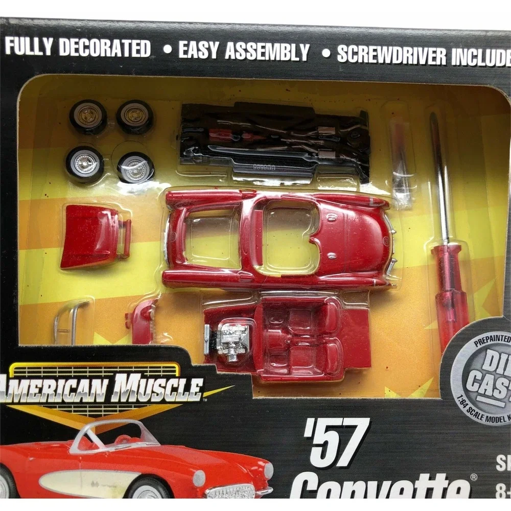 Ertl‎ American Muscle 1957 '57 Chevrolet Chevy Corvette Car Red Model Kit 1/64